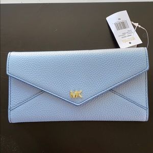 Baby blue Michael Kors leather wallet